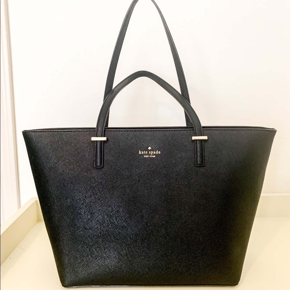 Kate Spade Black Tote handbag w/ Gold hardware